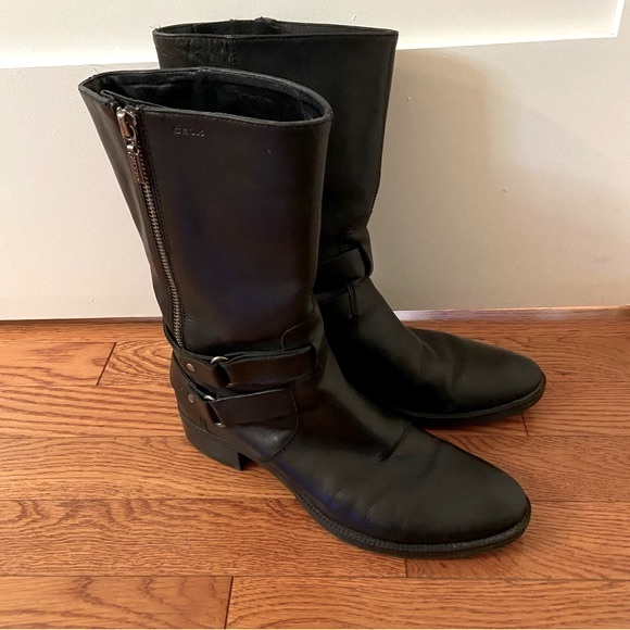 Geox Respira Mendi Mid-Calf Leather Riding Boots - Picture 6 of 14
